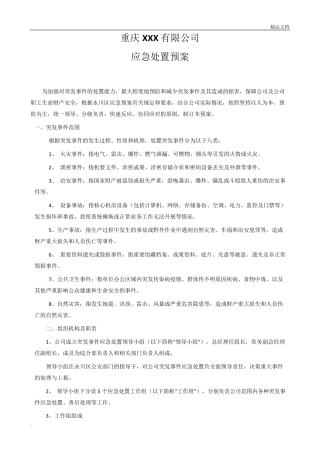 应急预案处置方案