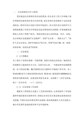 应急预案的方针与原则