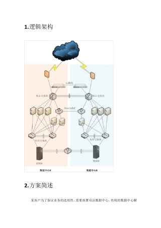 应用级双活建设方案