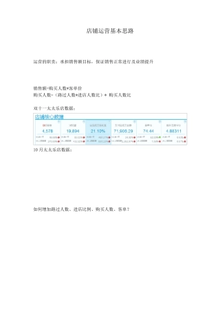 店铺运营的思路报告11.24