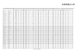 店铺销售出入库分色统计表