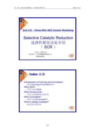 康宁公司火电厂脱硝选择性催化还原法SCR