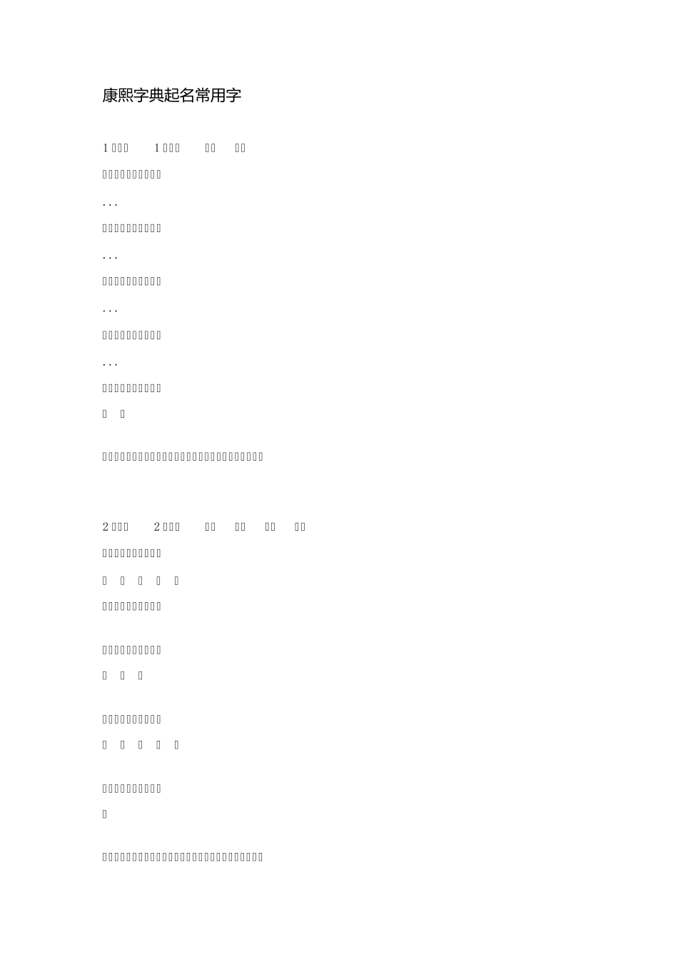 康熙字典起名常用字_第1页