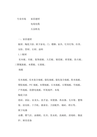 建材五金分类