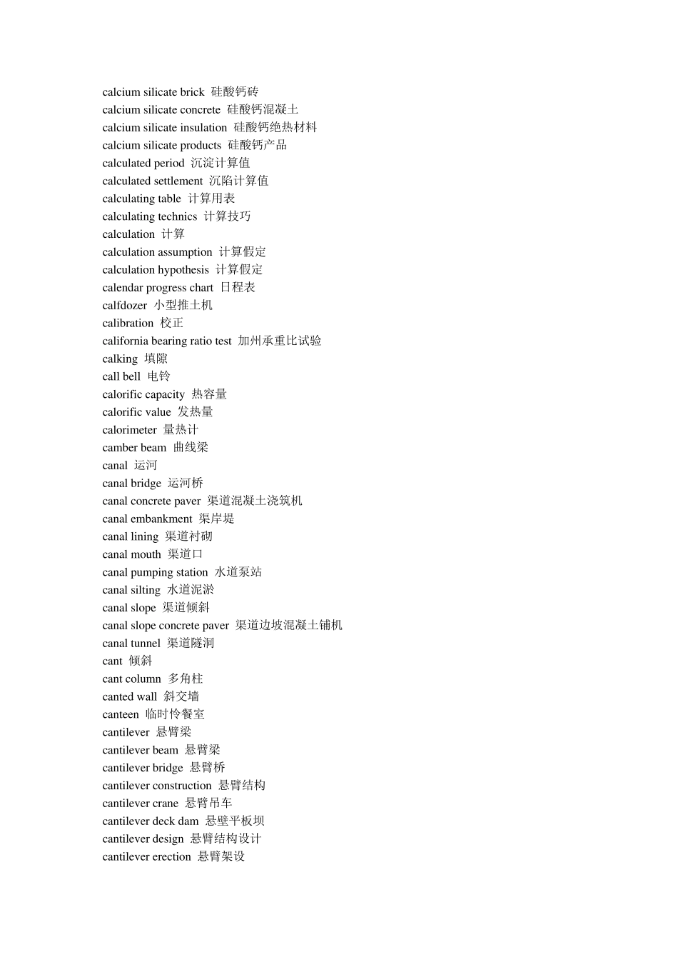建筑专业英语词汇(C)_第2页
