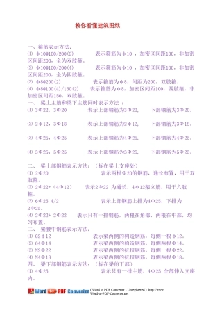 建筑图纸不难看懂