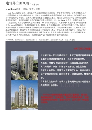 建筑外立面风格