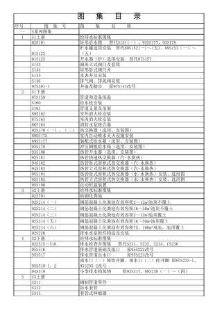 建筑安装图集大全目录