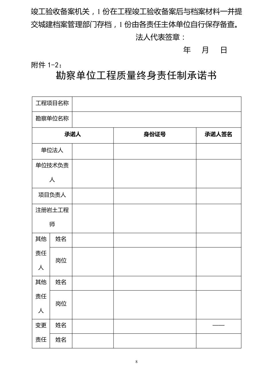 建筑工程五方责任主体工程质量终身制承诺书_第3页