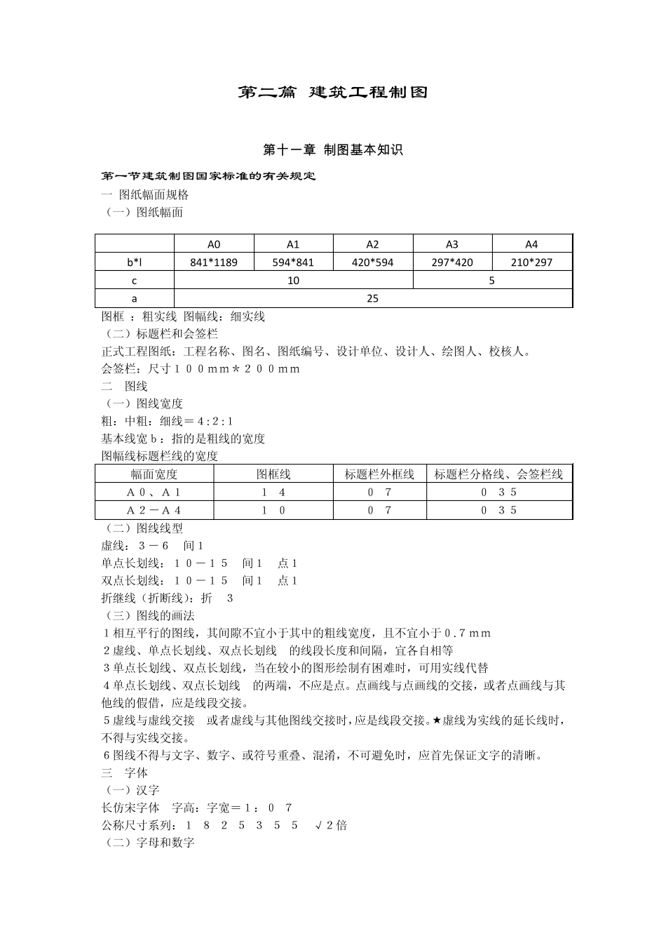 建筑工程制图基本知识_第1页