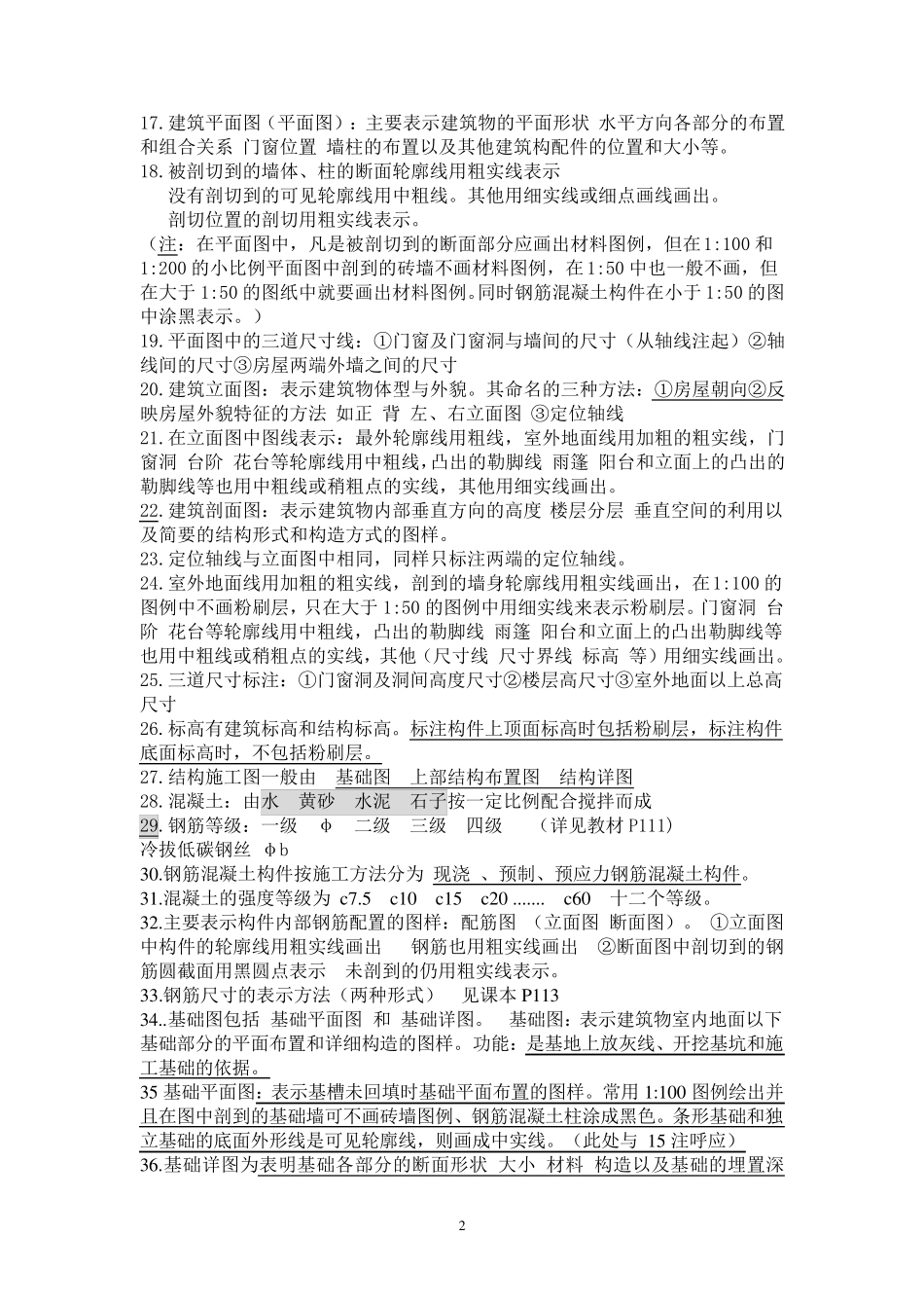 建筑工程制图知识点_第2页