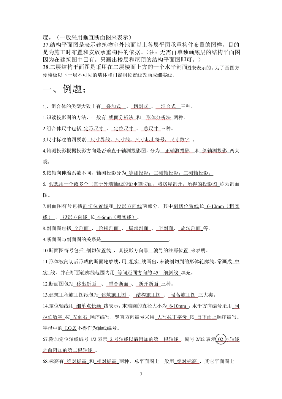 建筑工程制图知识点_第3页