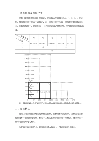 建筑工程图纸制图要求