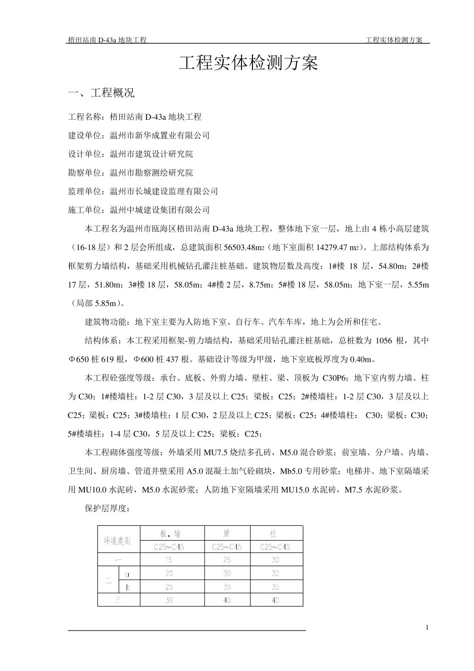 建筑工程实体检测方案_第1页