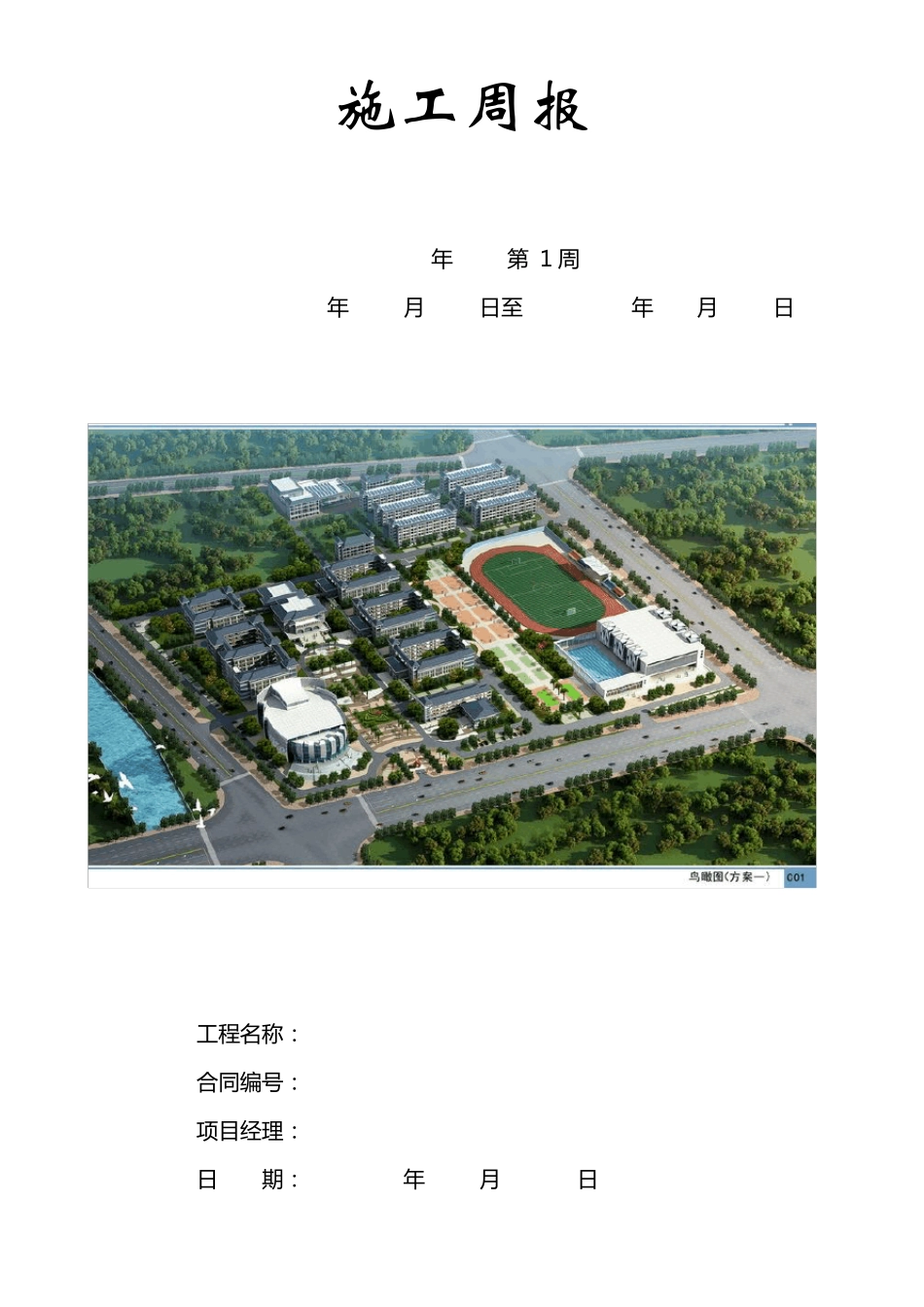 建筑工程施工周报(经典版本)_第1页