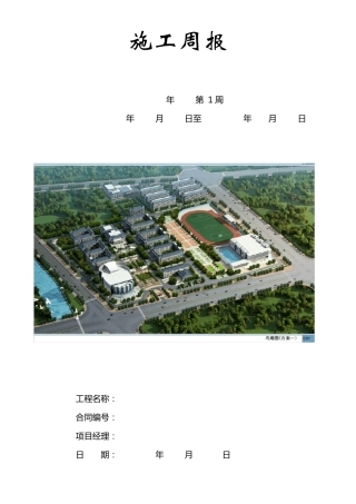 建筑工程施工周报(经典版本)