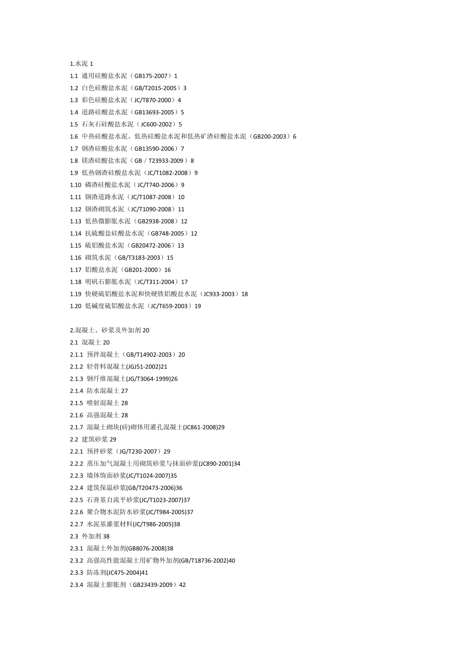 建筑工程材料手册目录_第1页