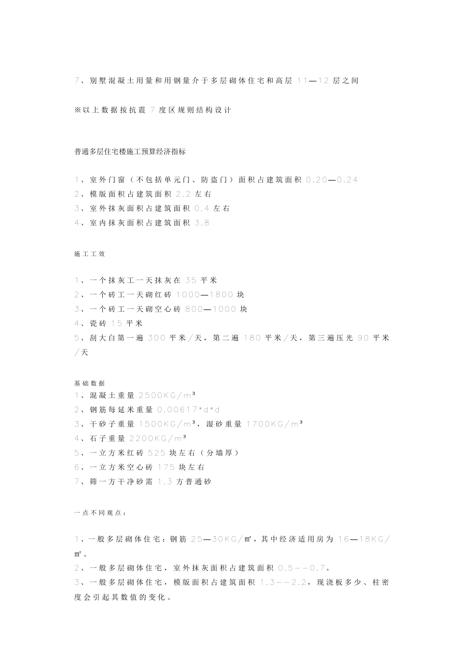 建筑工程经济指标_第2页