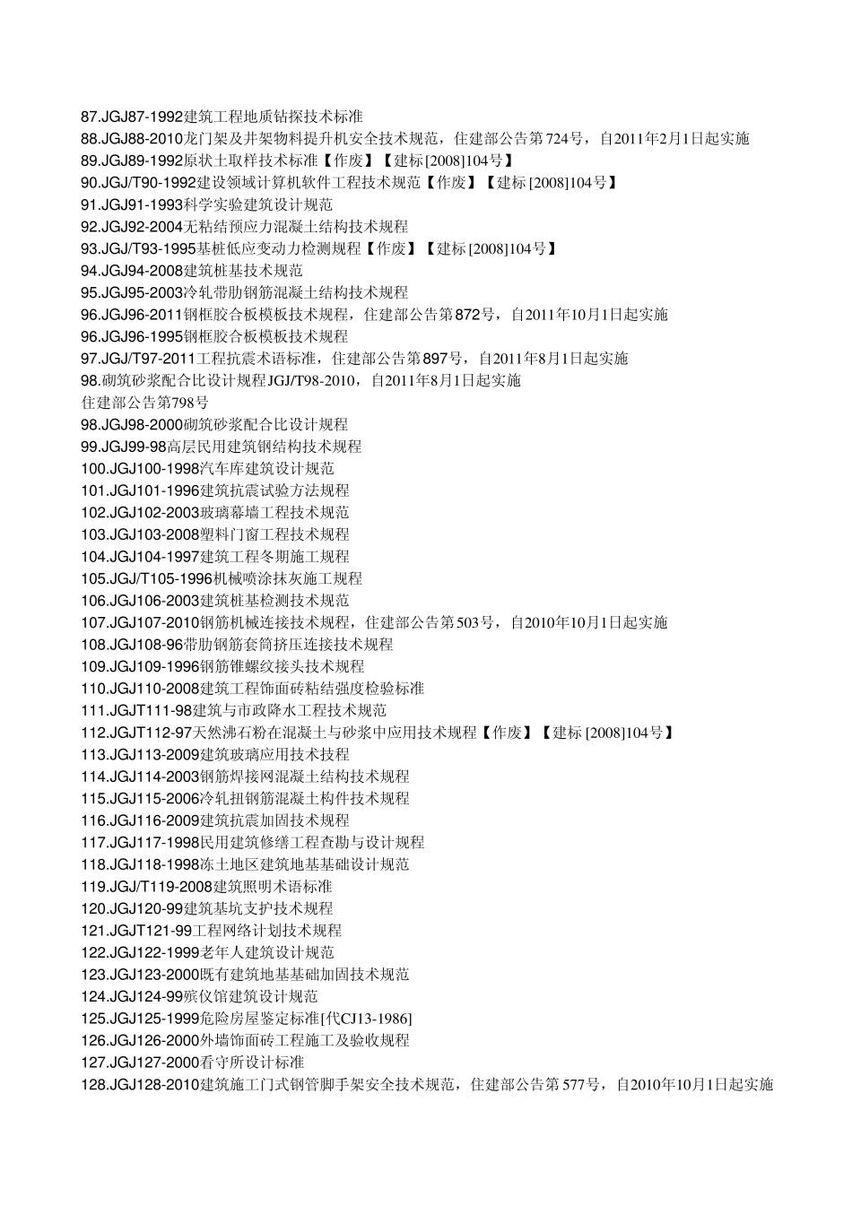 建筑工程行业标准JGJ最新目录_第3页