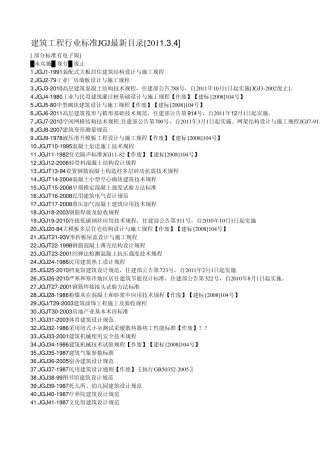 建筑工程行业标准JGJ最新目录