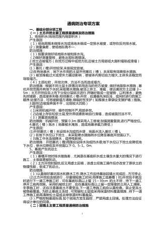 建筑工程质量通病防治措施(最全版)