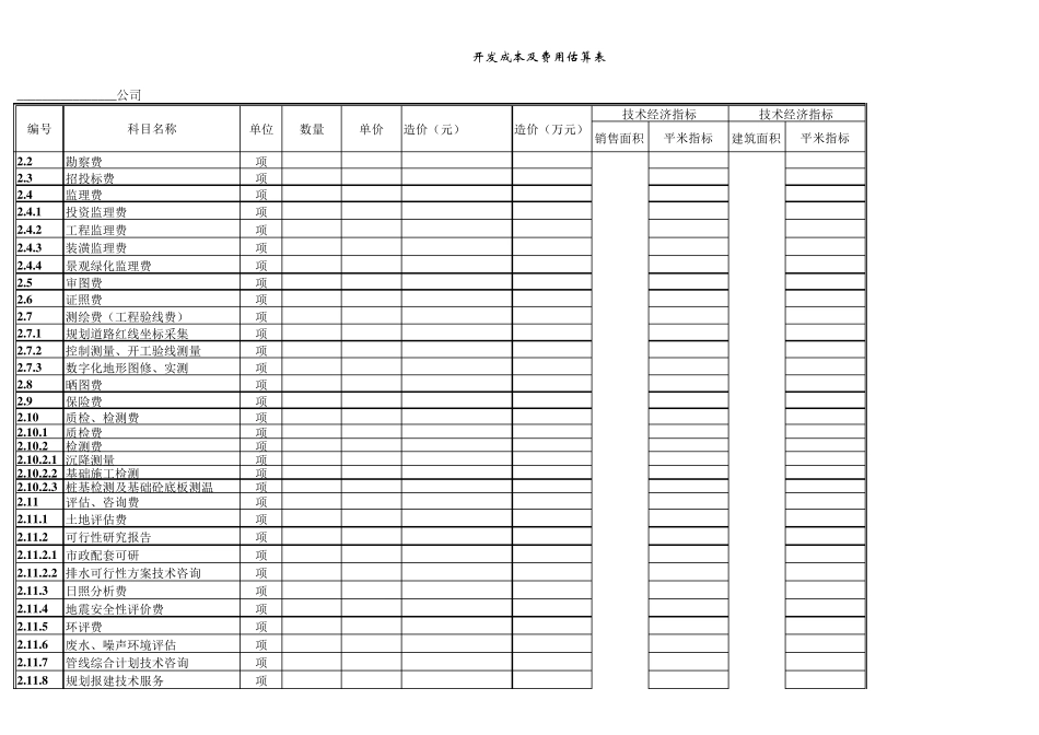 建筑工程通用成本控制表_第2页
