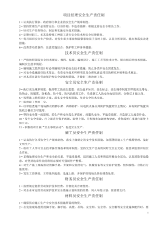 建筑工程项目部规章制度汇编