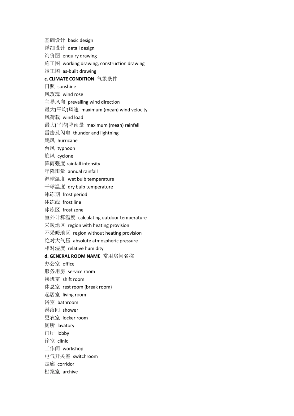 建筑常用专业名词中英文对照_第2页