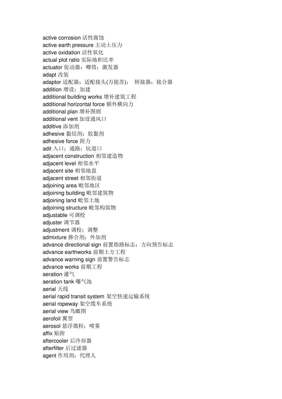 建筑施工专业名词(中英文对照解释)_第2页