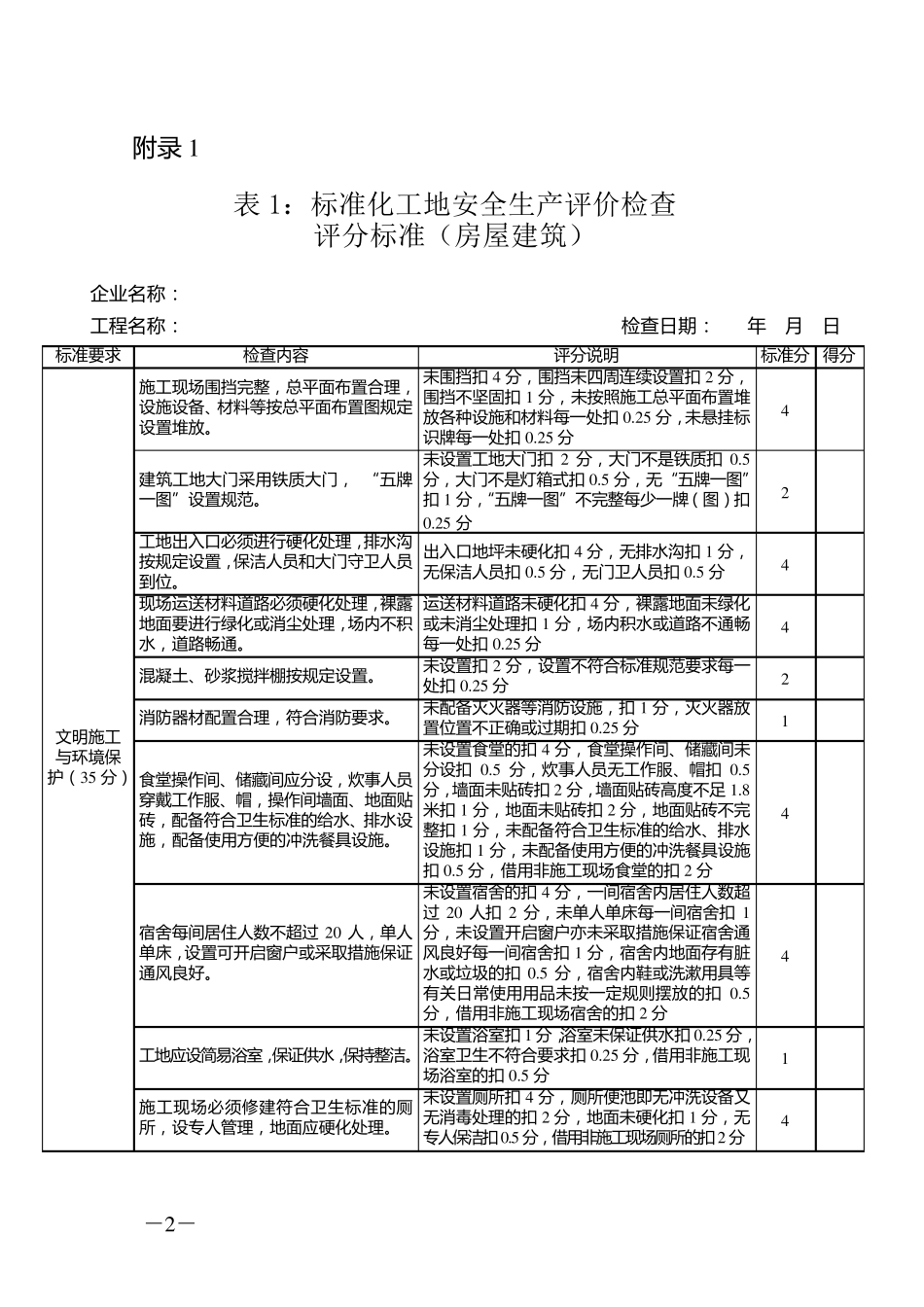 建筑施工安全质量标准化工地检查内容及评定标准(讲)_第2页