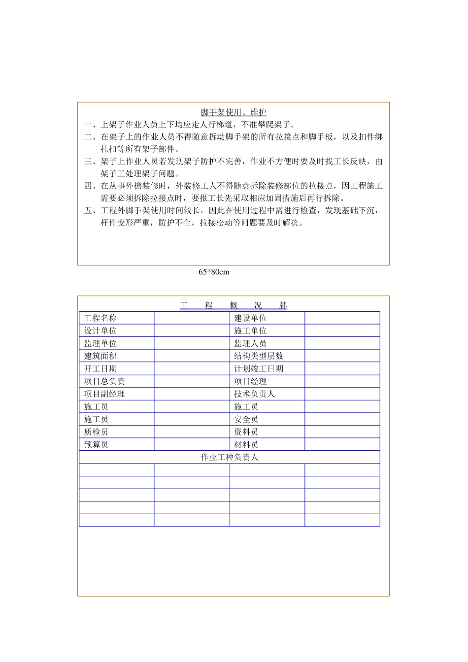 建筑施工工地安全文明标识牌_第3页
