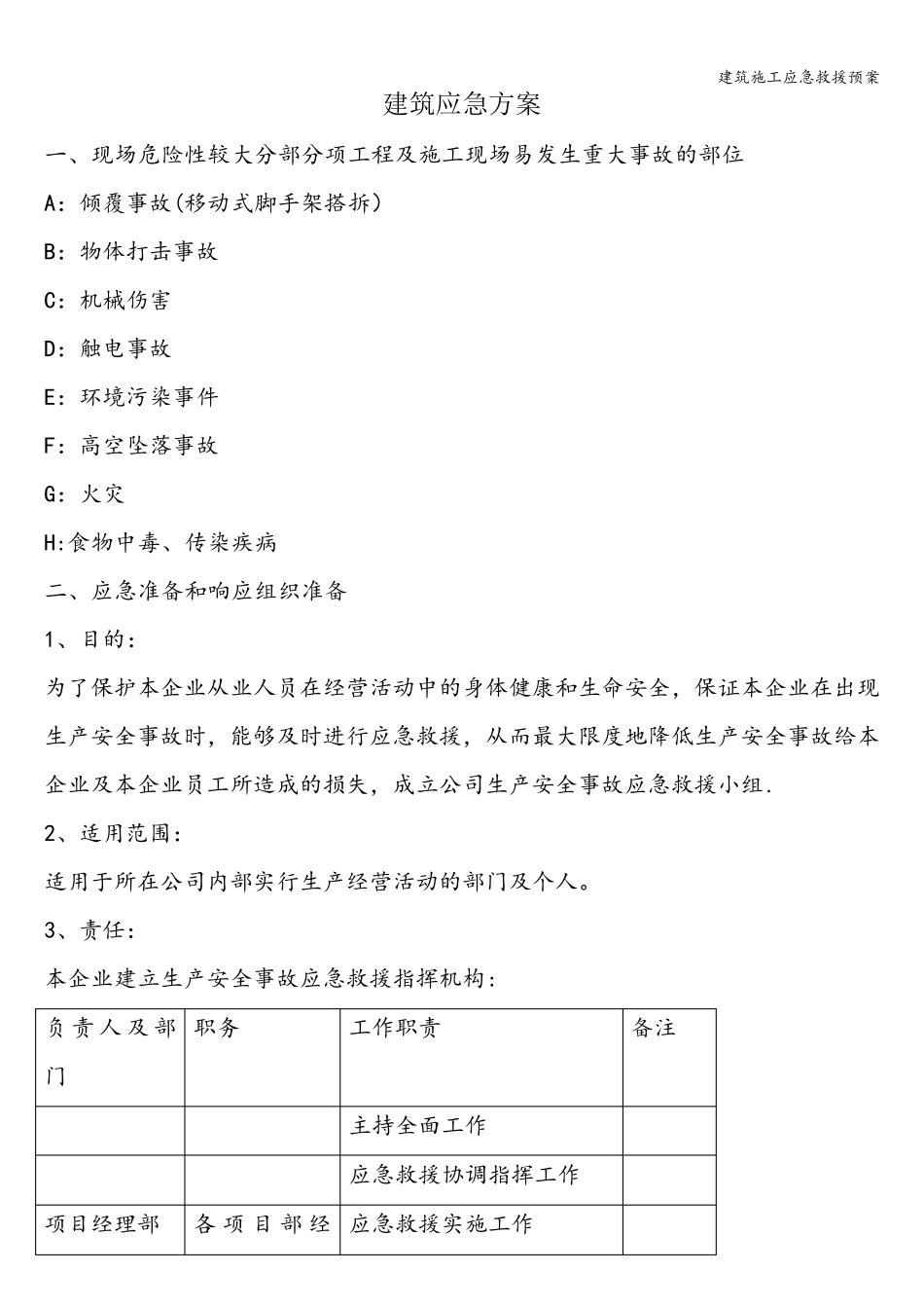 建筑施工应急救援预案_第1页
