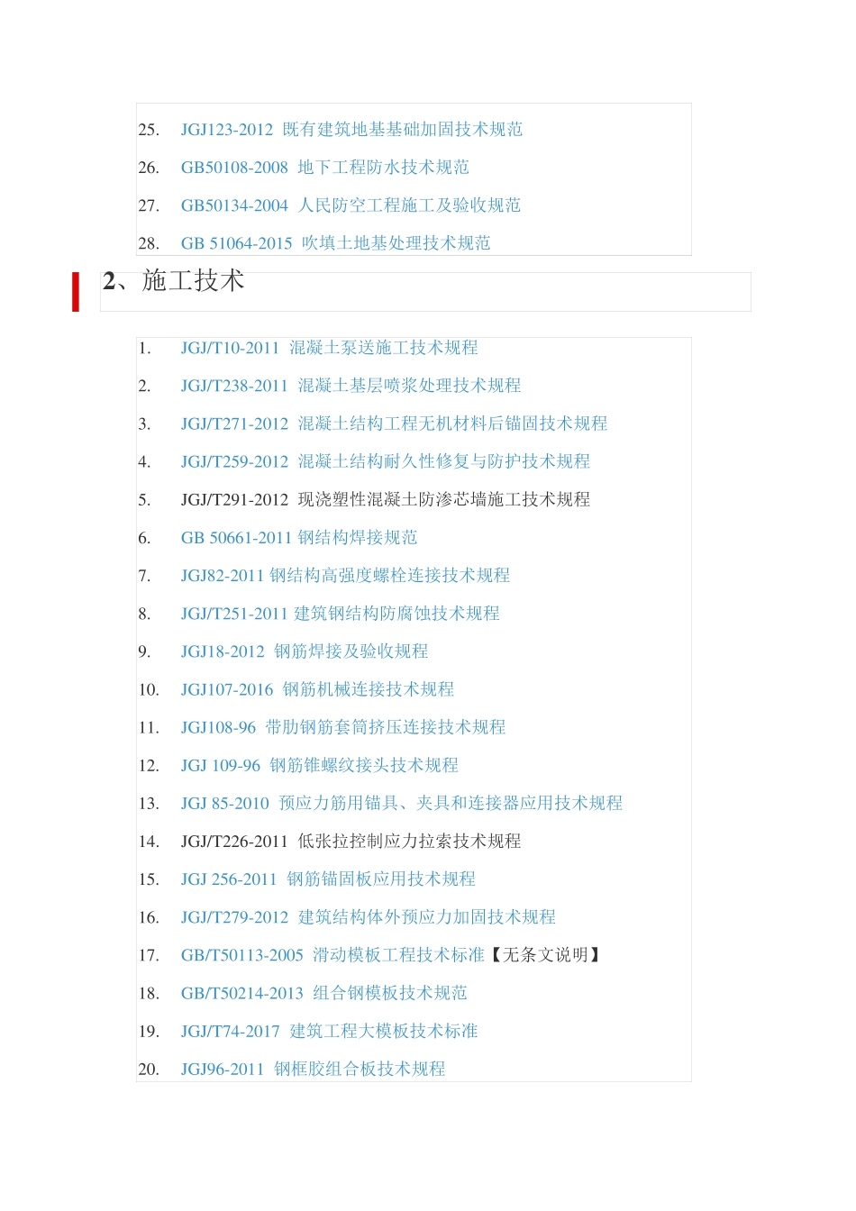 建筑施工规范大全2019_第2页
