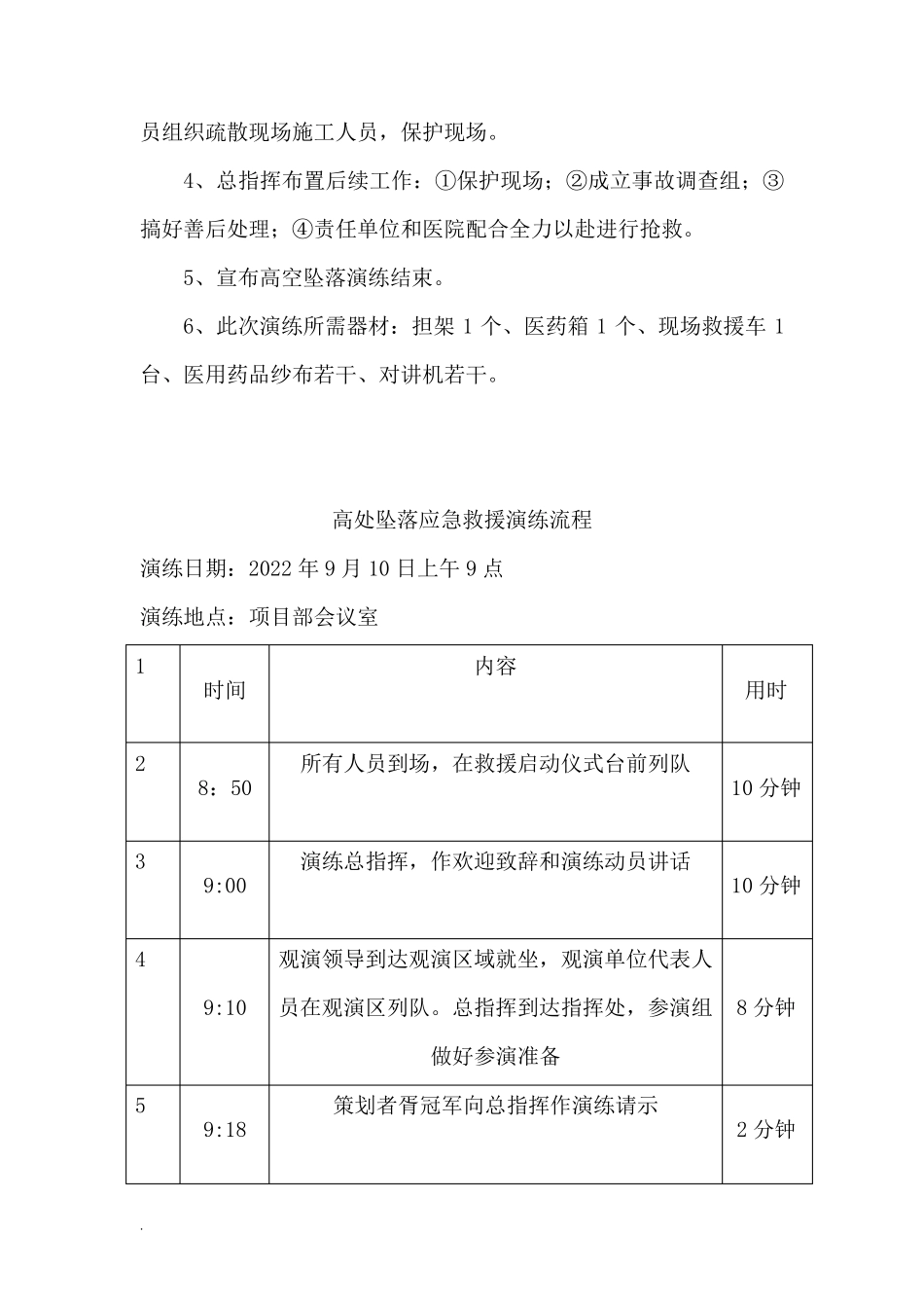 建筑施工高处坠落应急救援演练专项方案_第3页