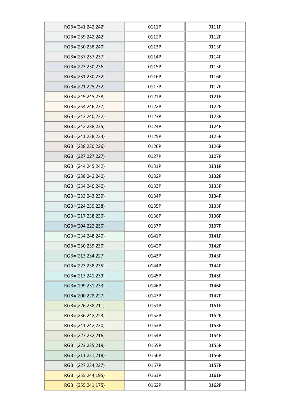 建筑涂料通用千色卡1190_第3页
