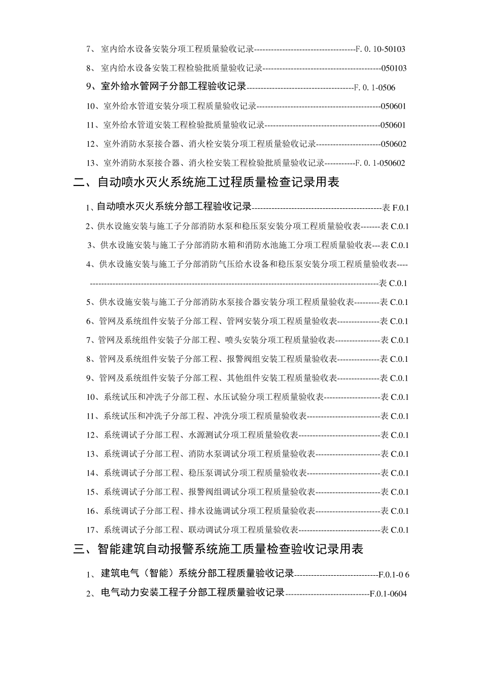 建筑消防安装工程施工质量检查验收记录交工资料表格一2_第3页