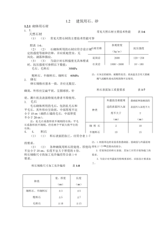 建筑用砂石材料质量标准