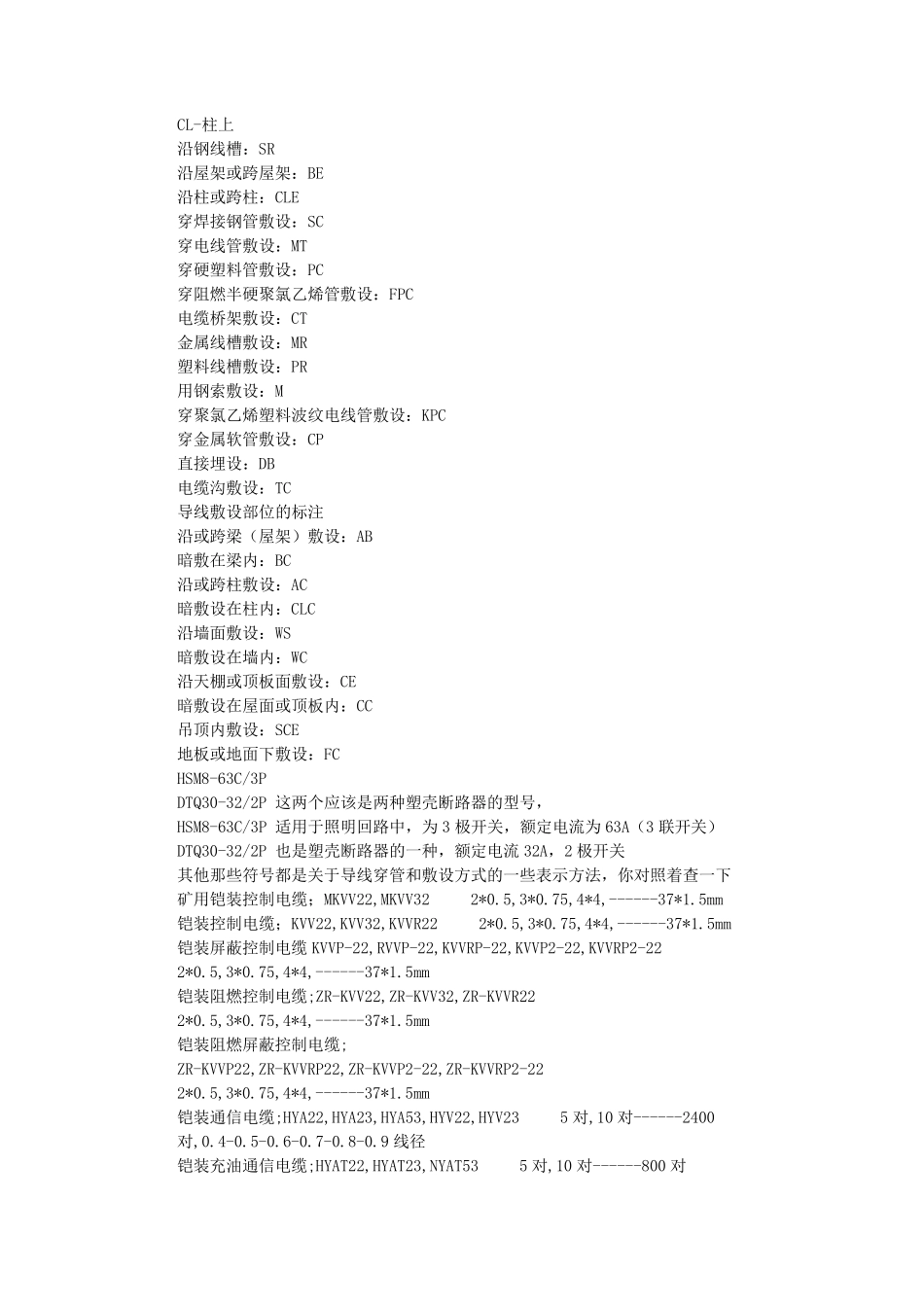 建筑电气管线敷设方式、型号_第2页