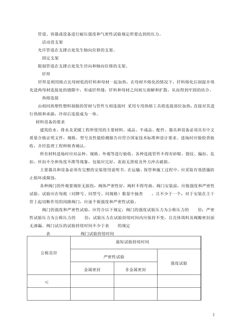 建筑给水排水及采暖工程设备管道安装基本工艺标准1_第2页