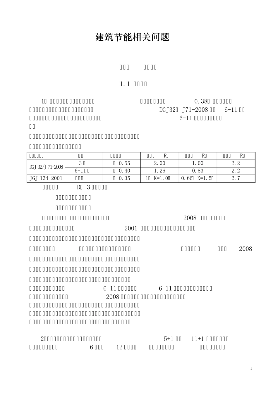 建筑节能相关问题_第1页