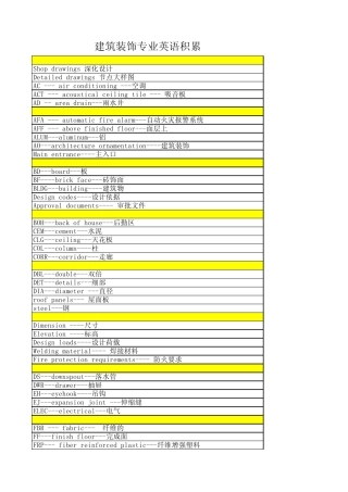建筑装饰专业英语