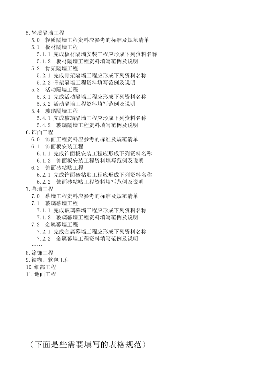 建筑装饰装修工程资料目录及表格_第2页
