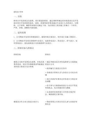 建筑设计管理要点