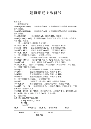 建筑钢筋图纸符号