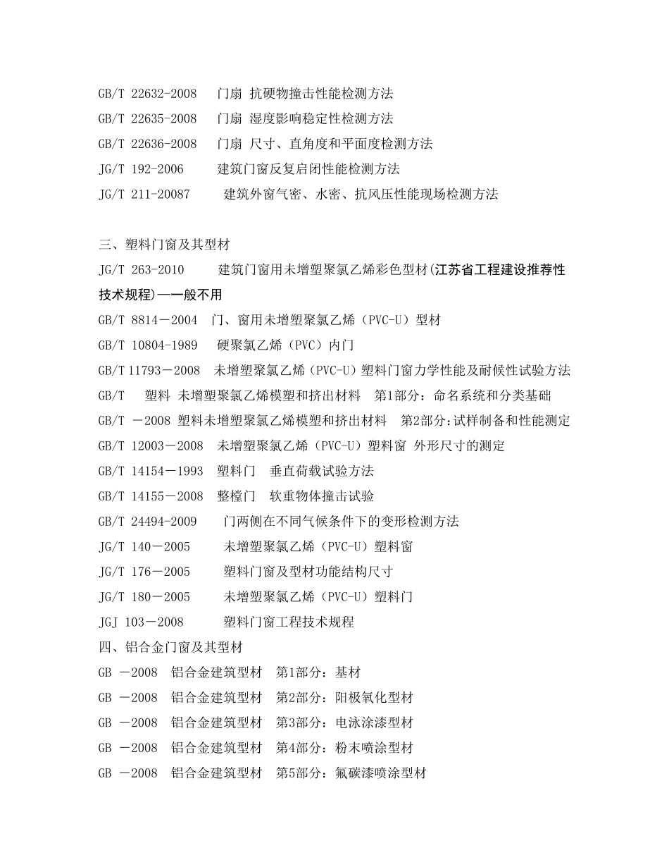 建筑门窗标准规范图集目录_第2页