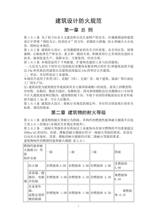 建筑防火规范