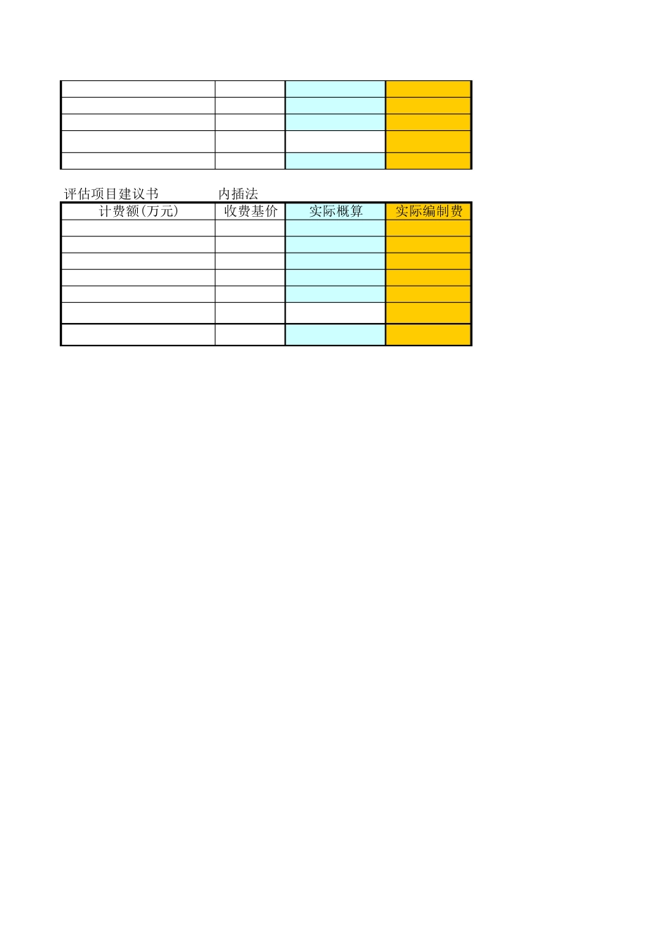建设单位管理费、监理费、设计费、勘察费、招标代理服务费计算表_第3页