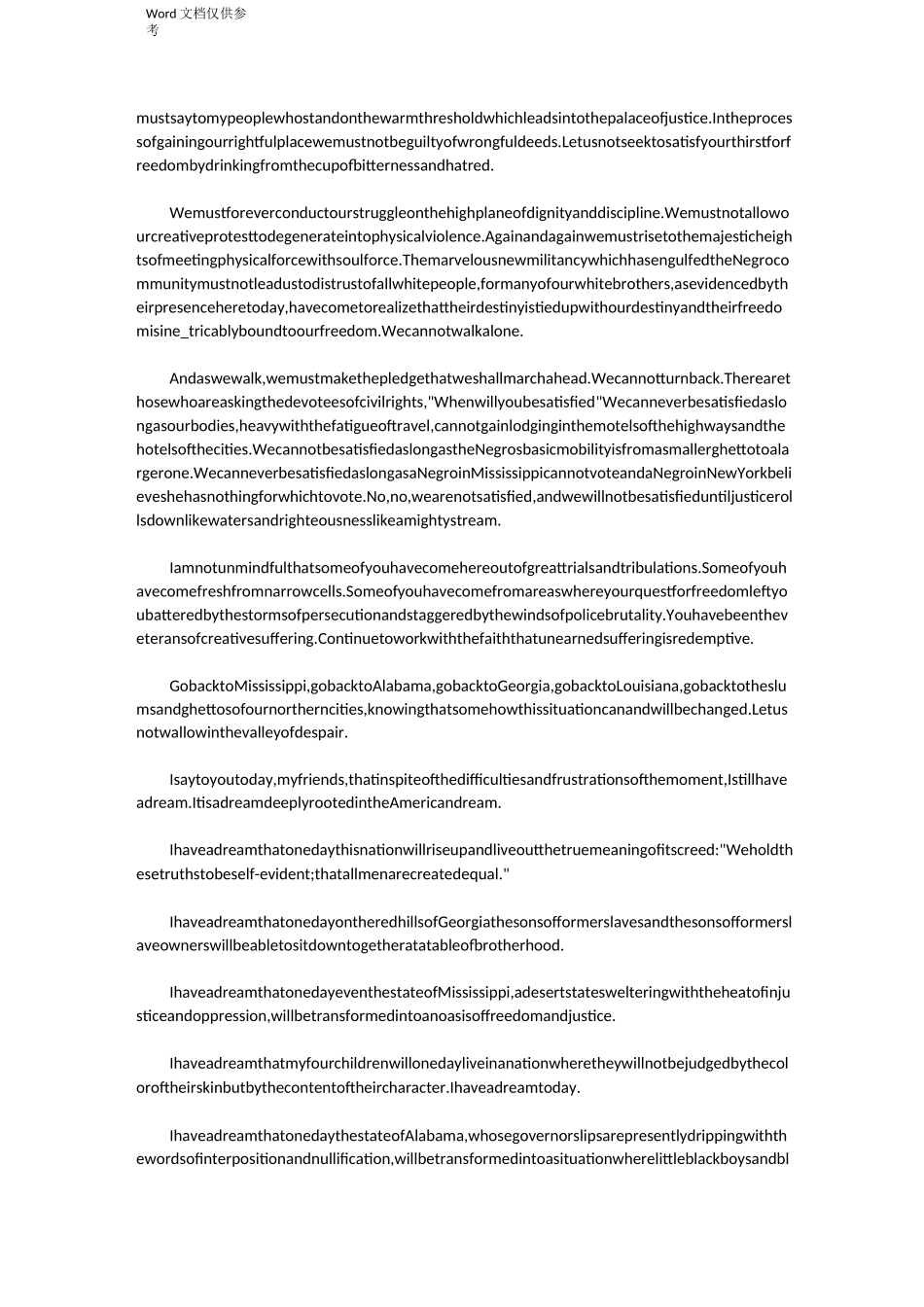 马丁路德金演讲稿_第2页