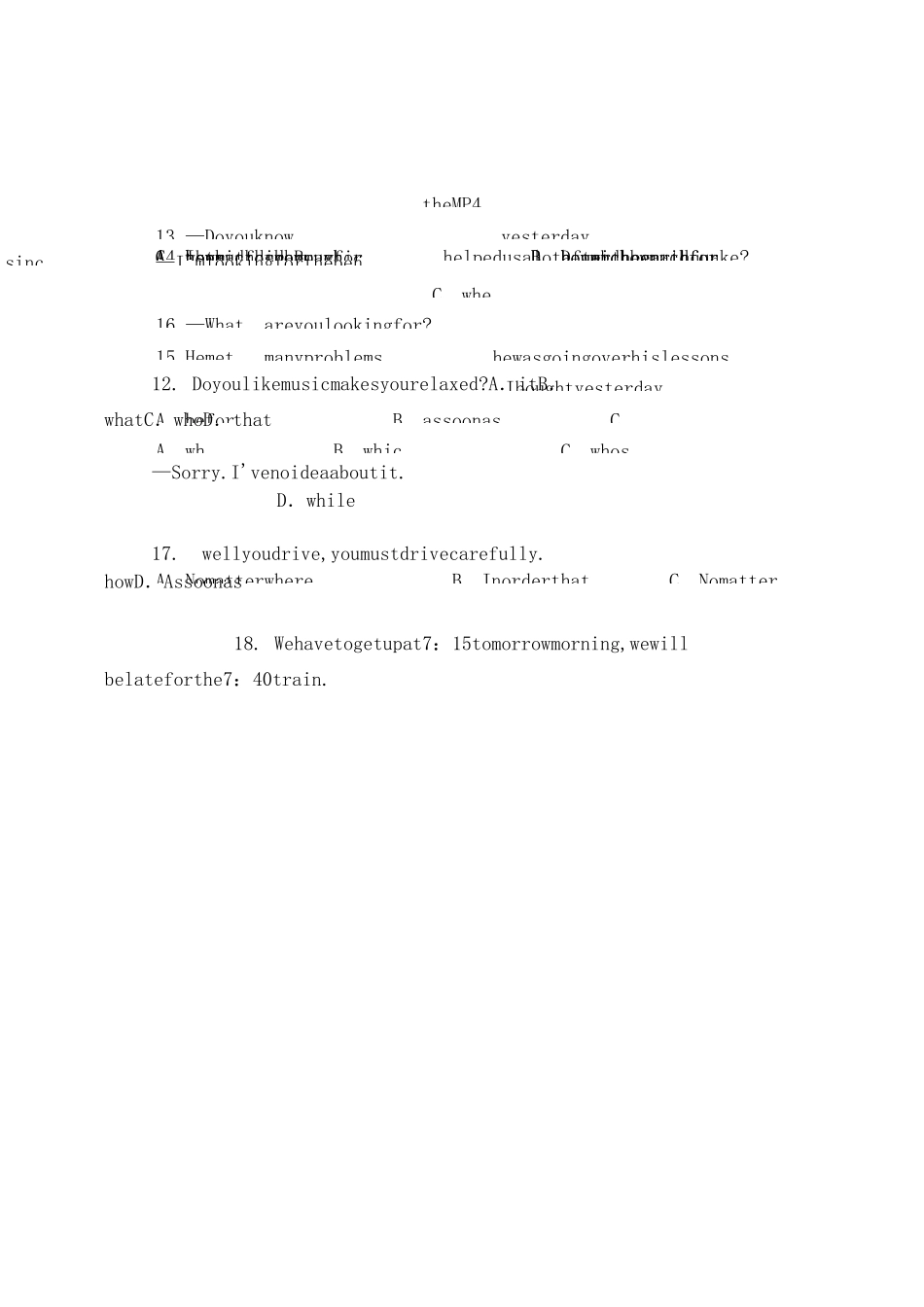 初中从句(初中重点从句练习题)_第3页