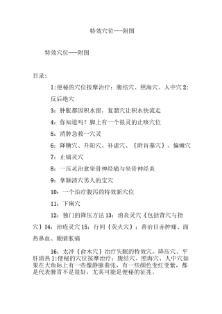 特效穴位---附图